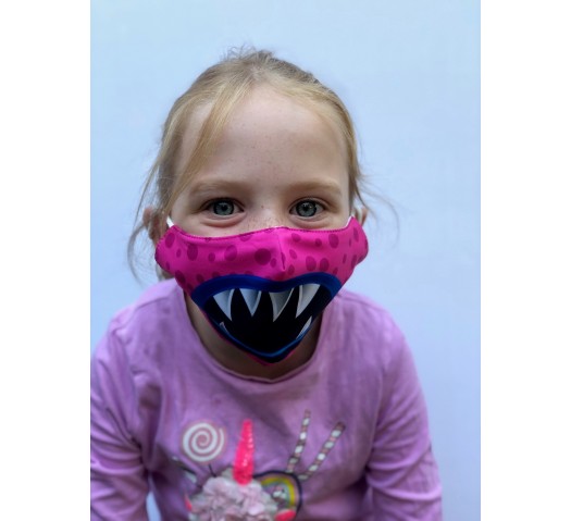Junior Pink Monster Face Mask 